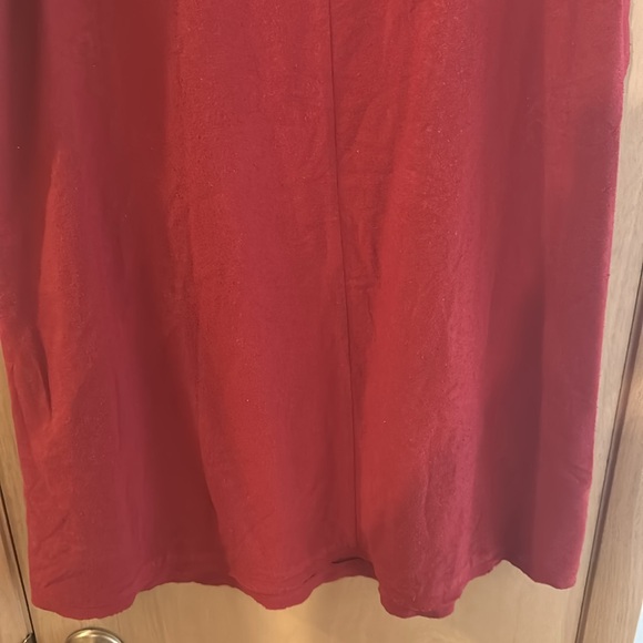 Eileen Fisher Women's Raw Silk Dress Red Size Medium - Picture 11 of 11